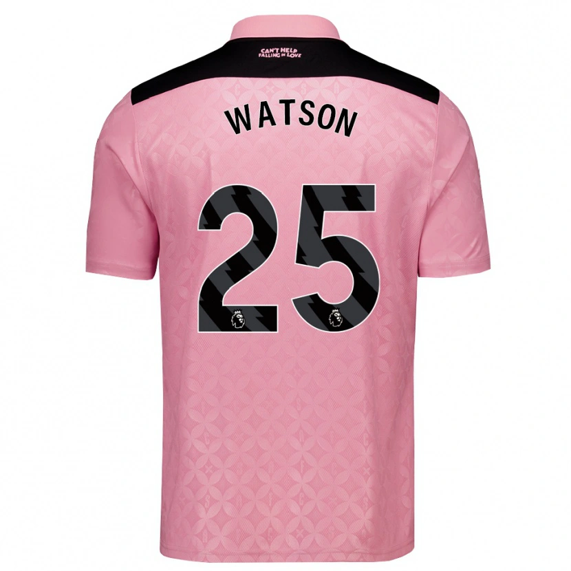 Danxen Mujer Camiseta Katy Watson #25 Rosaclaro Negro 2ª Equipación 2026/27 La Camisa