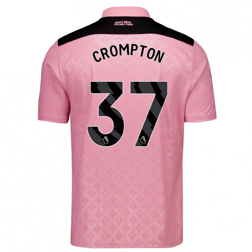 Danxen Mujer Camiseta Ben Crompton #37 Rosaclaro Negro 2ª Equipación 2026/27 La Camisa