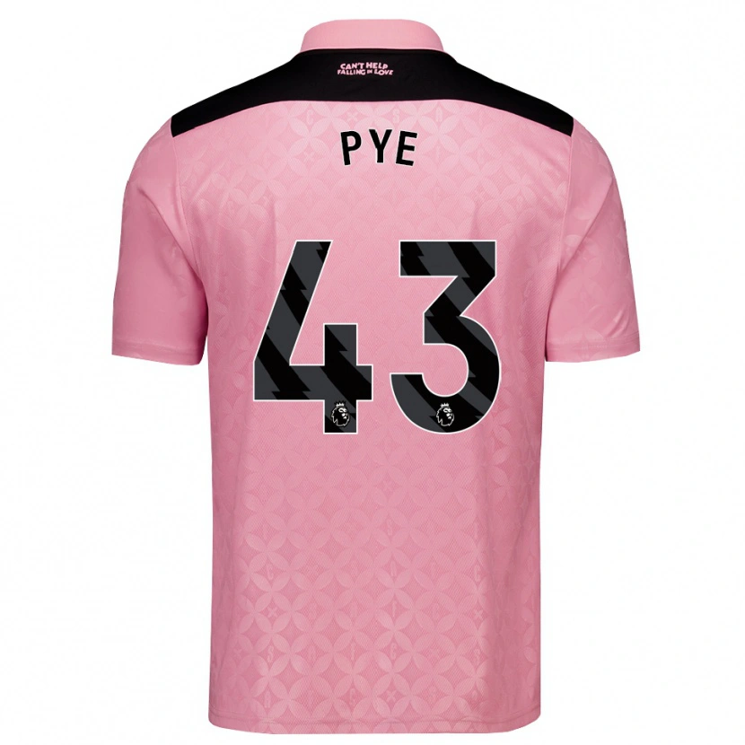 Danxen Mujer Camiseta Connor Pye #43 Rosaclaro Negro 2ª Equipación 2026/27 La Camisa