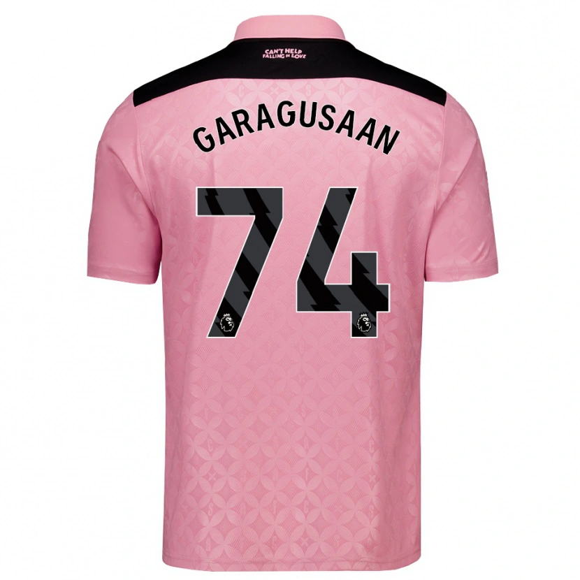 Danxen Mujer Camiseta Finn Geragusyan #74 Rosaclaro Negro 2ª Equipación 2026/27 La Camisa