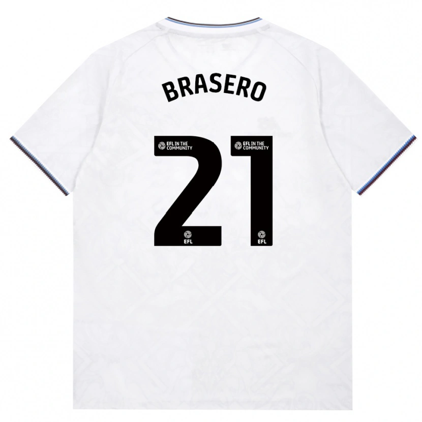 Danxen Mujer Camiseta Sarah Brasero-Carreira #21 Borgoña Blanco 2ª Equipación 2026/27 La Camisa