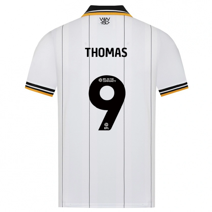 Danxen Mujer Camiseta Kaream Thomas #9 Naranja Blanco Negro 2ª Equipación 2026/27 La Camisa
