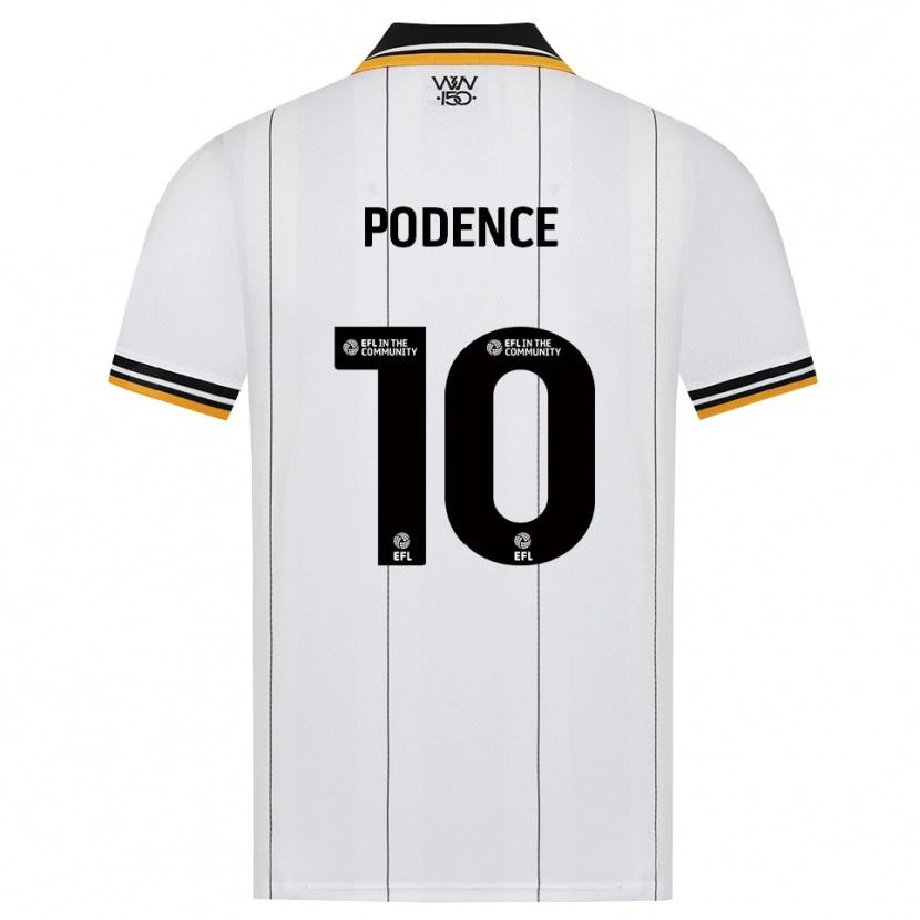 Danxen Mujer Camiseta Daniel Podence #10 Naranja Blanco Negro 2ª Equipación 2026/27 La Camisa