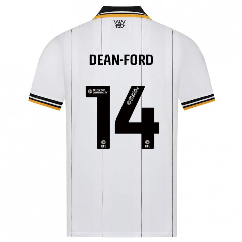 Danxen Mujer Camiseta Jacob Dean-Ford #14 Naranja Blanco Negro 2ª Equipación 2026/27 La Camisa