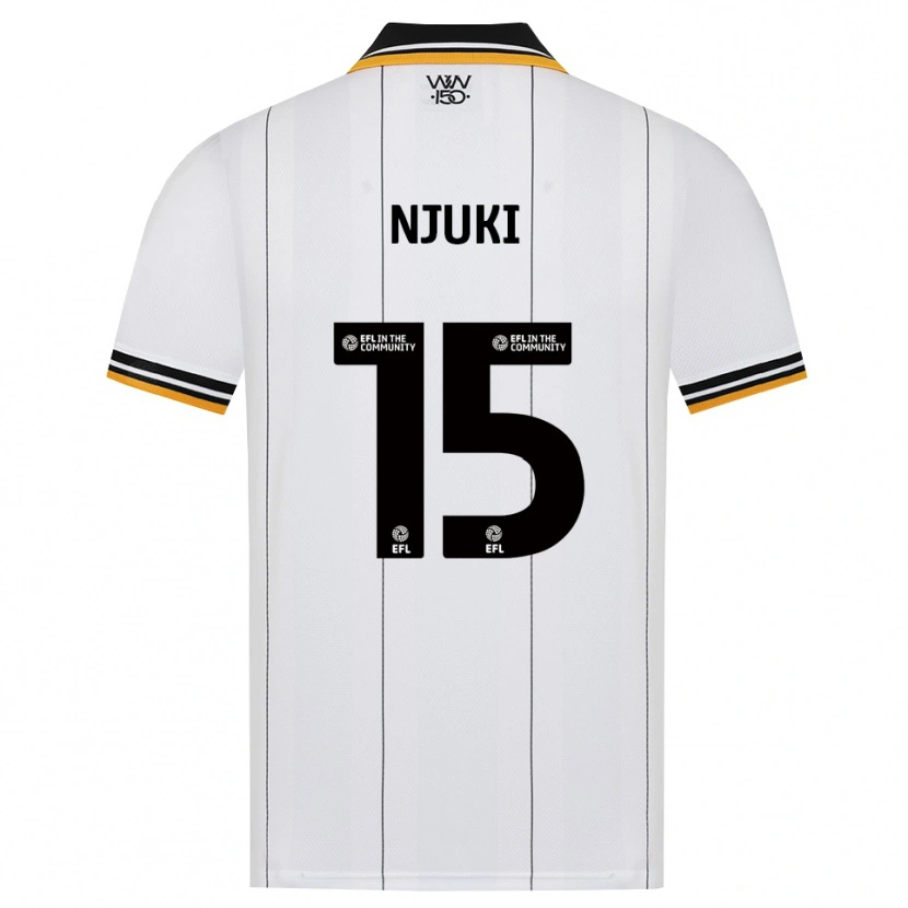 Danxen Mujer Camiseta Shafaat Njuki #15 Naranja Blanco Negro 2ª Equipación 2026/27 La Camisa