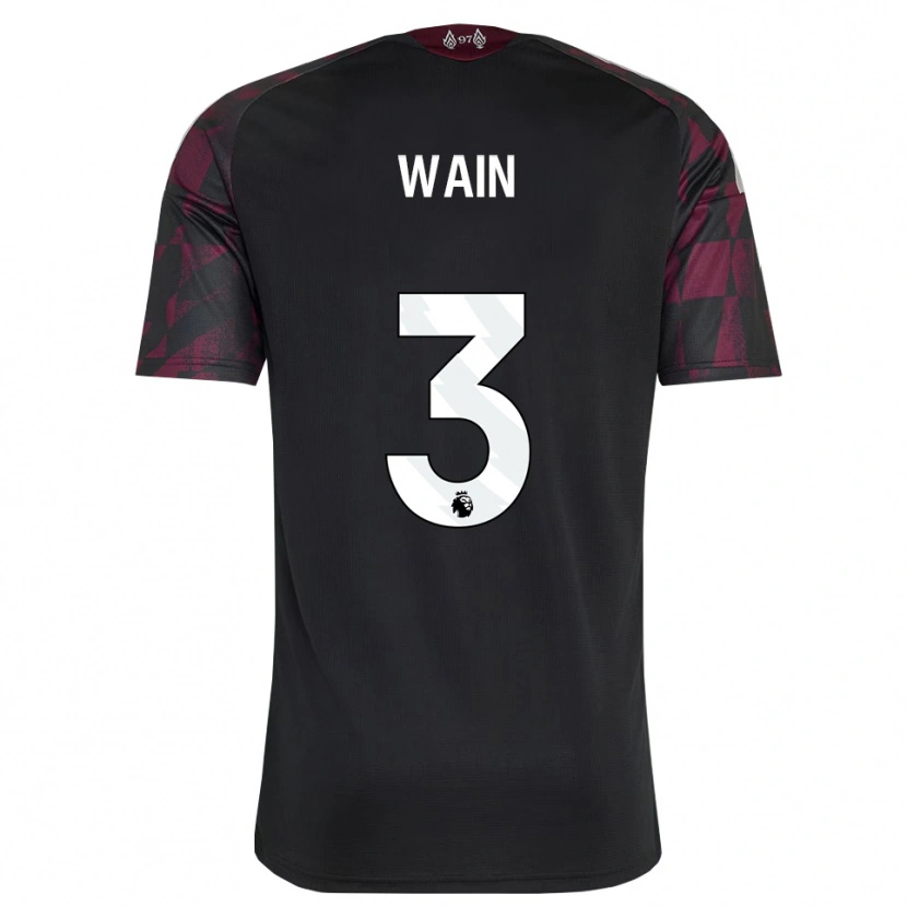 Danxen Mujer Camiseta Cian Wain #3 Negro Blanco Púrpura Equipación Tercera 2026/27 La Camisa