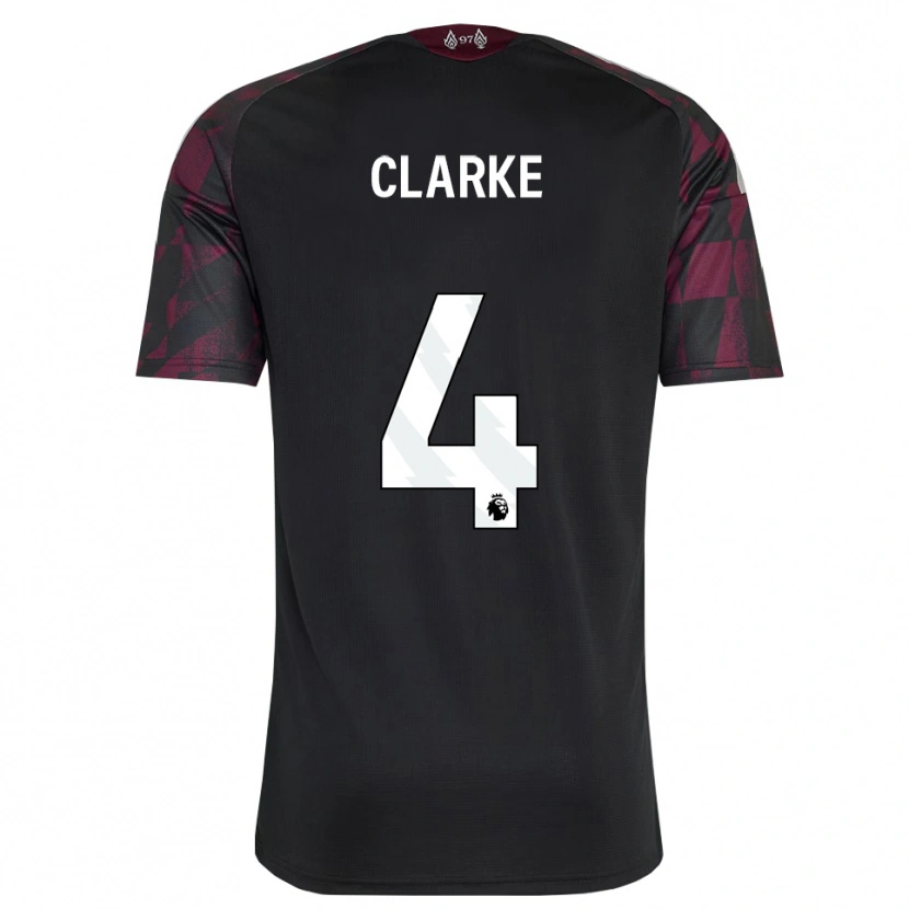 Danxen Mujer Camiseta Lucas Clarke #4 Negro Blanco Púrpura Equipación Tercera 2026/27 La Camisa