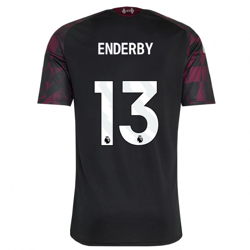Danxen Mujer Camiseta Mia Enderby #13 Negro Blanco Púrpura Equipación Tercera 2026/27 La Camisa
