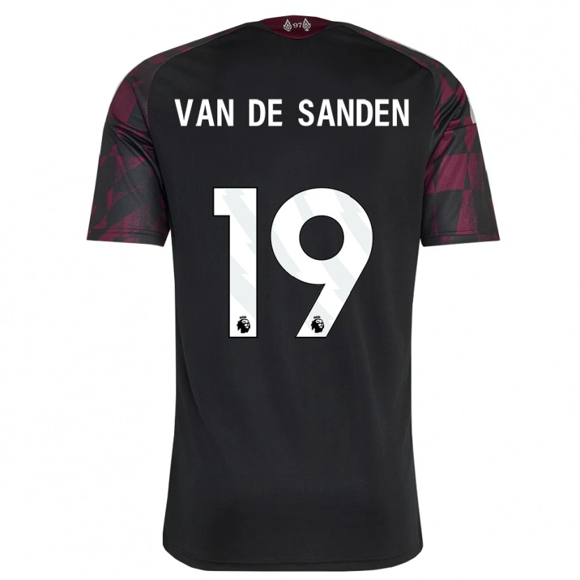 Danxen Mujer Camiseta Shanice Van De Sanden #19 Negro Blanco Púrpura Equipación Tercera 2026/27 La Camisa