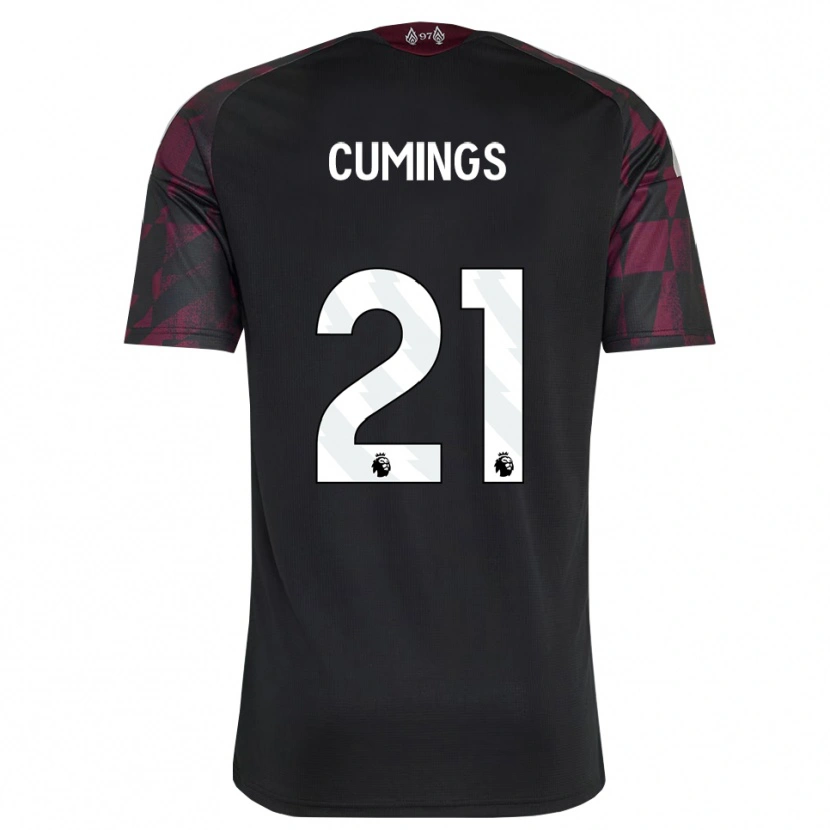 Danxen Mujer Camiseta Eartha Cumings #21 Negro Blanco Púrpura Equipación Tercera 2026/27 La Camisa