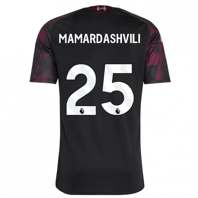 Danxen Mujer Camiseta Giorgi Mamardashvili #25 Negro Blanco Púrpura Equipación Tercera 2026/27 La Camisa