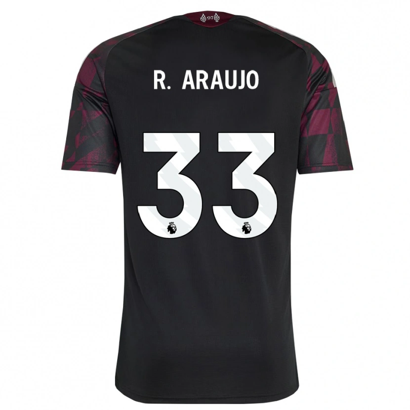 Danxen Mujer Camiseta Ronald Araujo #33 Negro Blanco Púrpura Equipación Tercera 2026/27 La Camisa