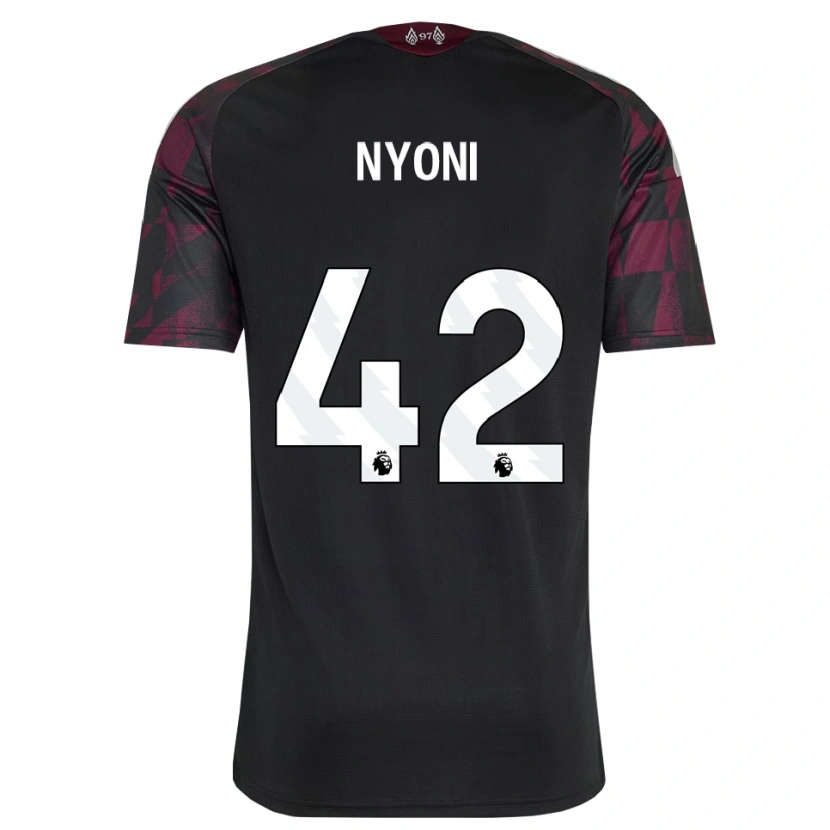Danxen Mujer Camiseta Trey Nyoni #42 Negro Blanco Púrpura Equipación Tercera 2026/27 La Camisa