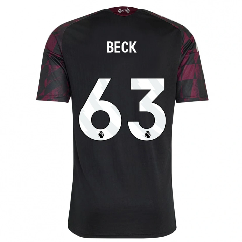 Danxen Mujer Camiseta Owen Beck #63 Negro Blanco Púrpura Equipación Tercera 2026/27 La Camisa
