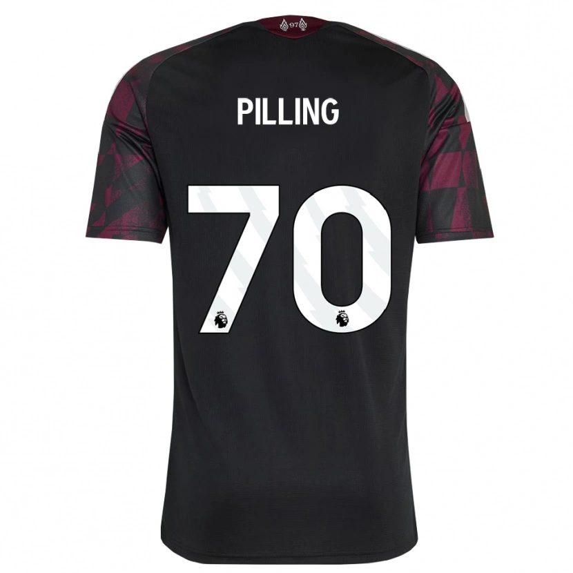 Danxen Mujer Camiseta Tommy Pilling #70 Negro Blanco Púrpura Equipación Tercera 2026/27 La Camisa