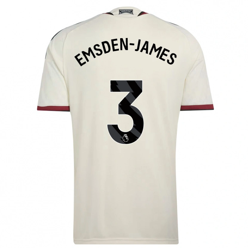 Danxen Mujer Camiseta Harley Emsden-James #3 Beige Negro Rojo Equipación Tercera 2026/27 La Camisa