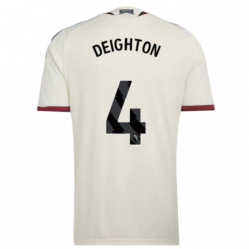 Danxen Mujer Camiseta Joe Deighton #4 Beige Negro Rojo Equipación Tercera 2026/27 La Camisa