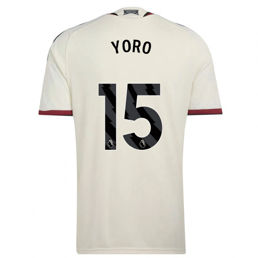 Danxen Mujer Camiseta Leny Yoro #15 Beige Negro Rojo Equipación Tercera 2026/27 La Camisa
