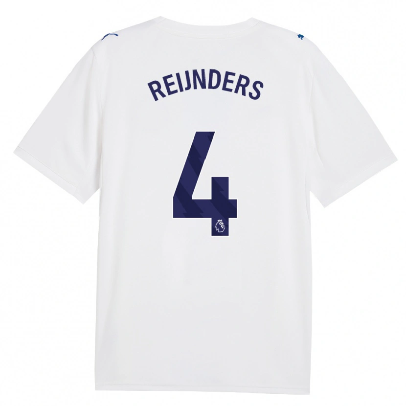 Danxen Mujer Camiseta Tijjani Reijnders #4 Azulmarino Blanco Equipación Tercera 2026/27 La Camisa