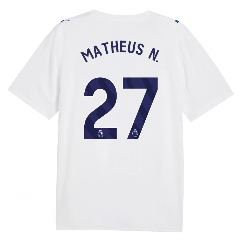 Danxen Mujer Camiseta Matheus Nunes #27 Azulmarino Blanco Equipación Tercera 2026/27 La Camisa