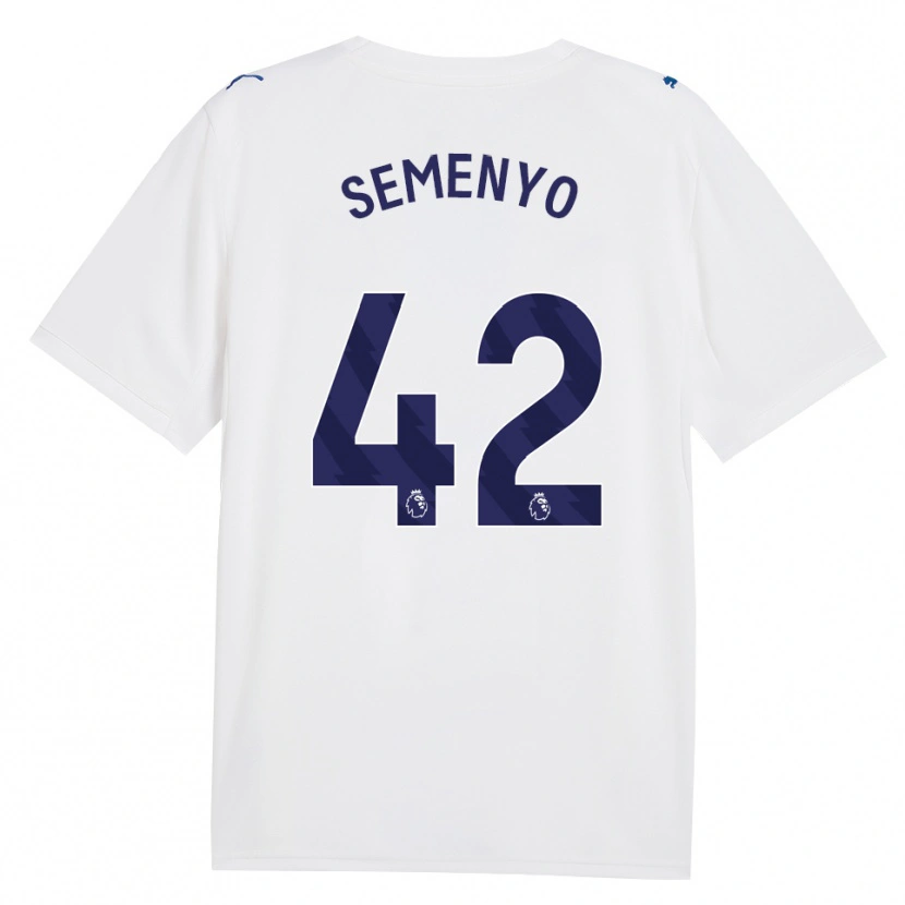Danxen Mujer Camiseta Antoine Semenyo #42 Azulmarino Blanco Equipación Tercera 2026/27 La Camisa