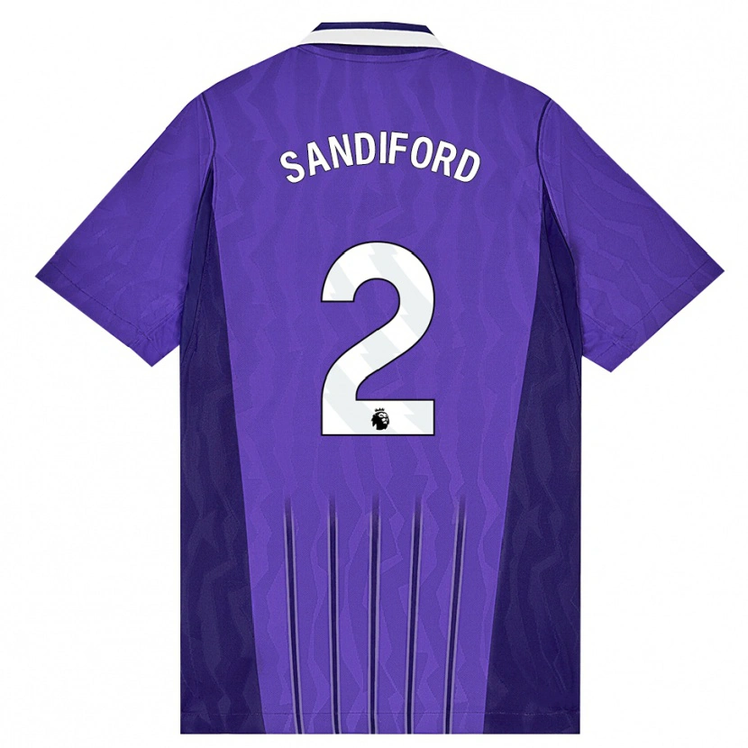 Danxen Mujer Camiseta Oscar Sandiford #2 Púrpura Blanco Equipación Tercera 2026/27 La Camisa