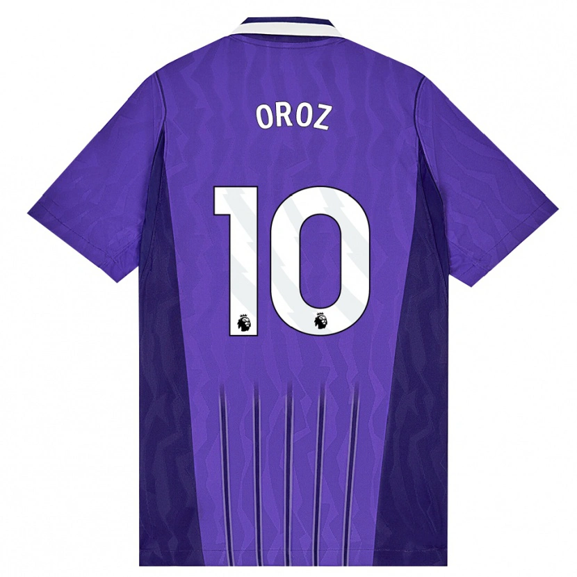Danxen Mujer Camiseta Maite Oroz #10 Púrpura Blanco Equipación Tercera 2026/27 La Camisa