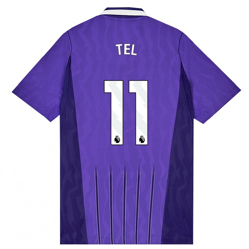 Danxen Mujer Camiseta Mathys Tel #11 Púrpura Blanco Equipación Tercera 2026/27 La Camisa