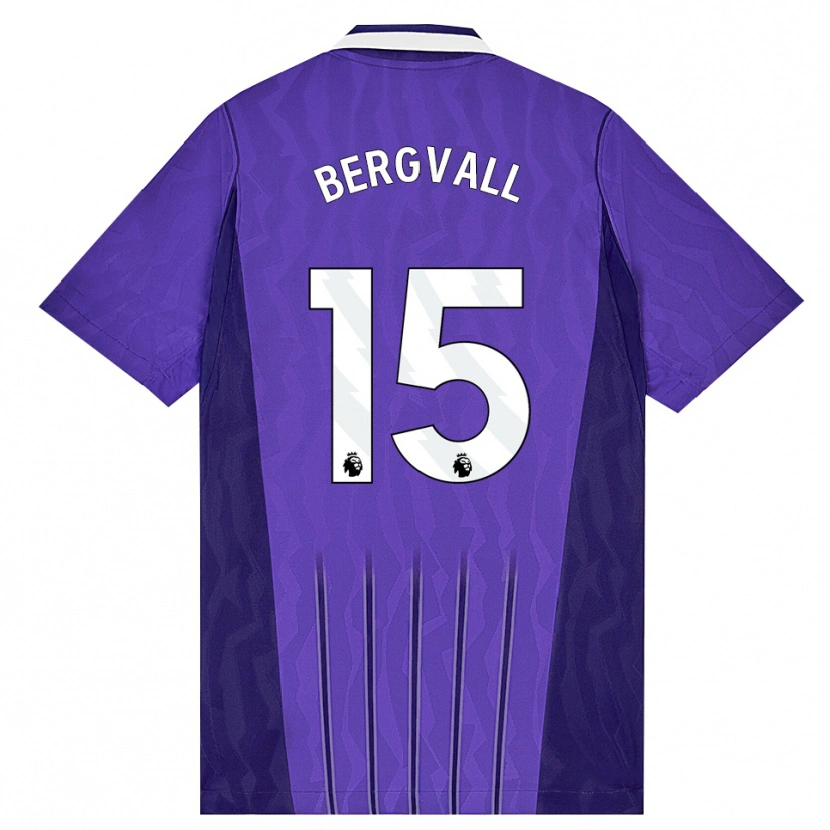 Danxen Mujer Camiseta Lucas Bergvall #15 Púrpura Blanco Equipación Tercera 2026/27 La Camisa