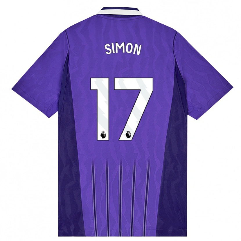 Danxen Mujer Camiseta Kyah Simon #17 Púrpura Blanco Equipación Tercera 2026/27 La Camisa