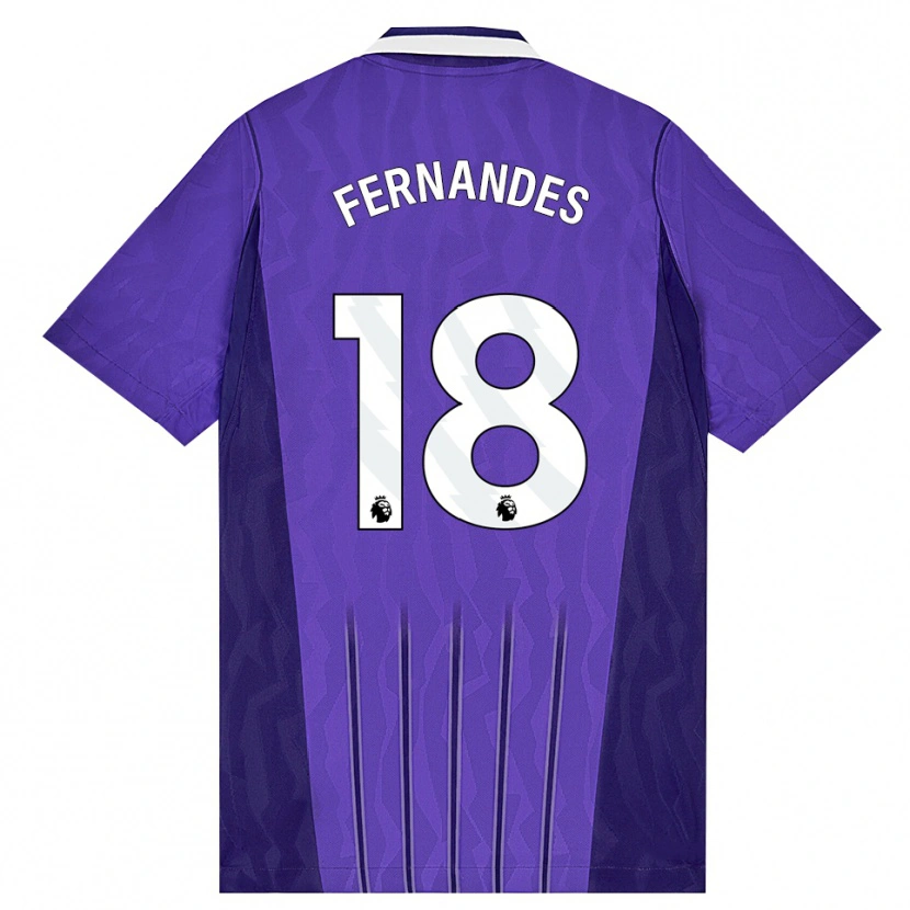 Danxen Mujer Camiseta Mateus Fernandes #18 Púrpura Blanco Equipación Tercera 2026/27 La Camisa