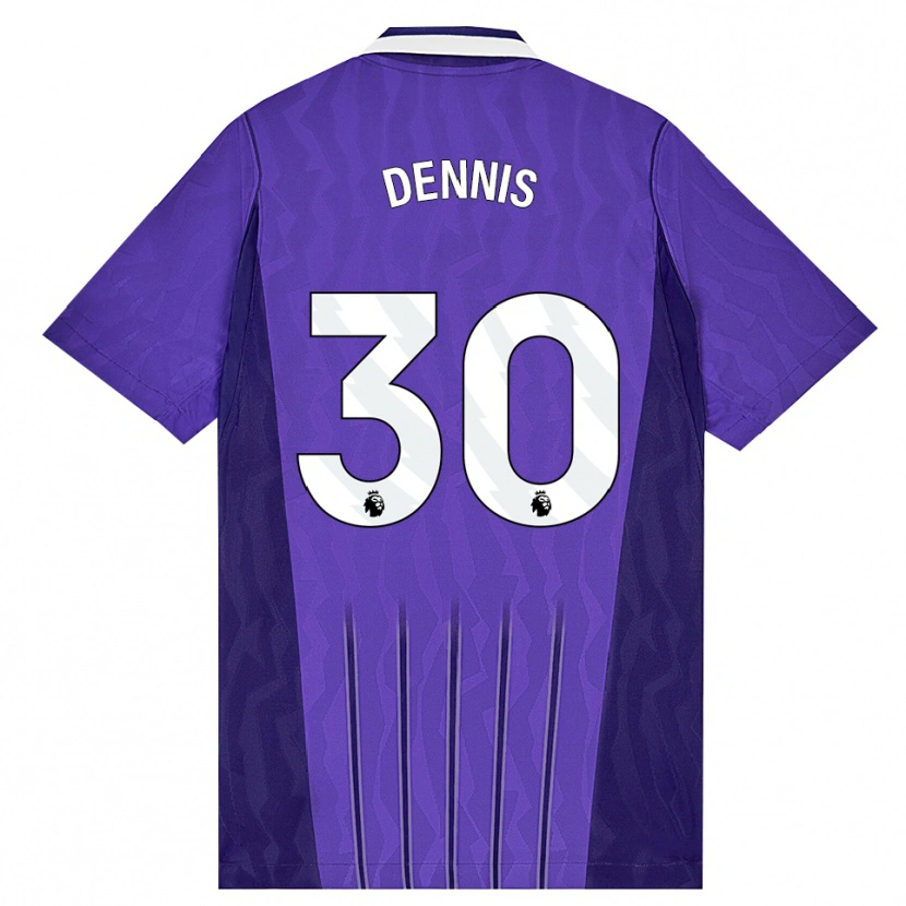 Danxen Mujer Camiseta Araya Dennis #30 Púrpura Blanco Equipación Tercera 2026/27 La Camisa