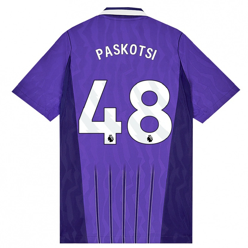 Danxen Mujer Camiseta Maksim Paskotsi #48 Púrpura Blanco Equipación Tercera 2026/27 La Camisa