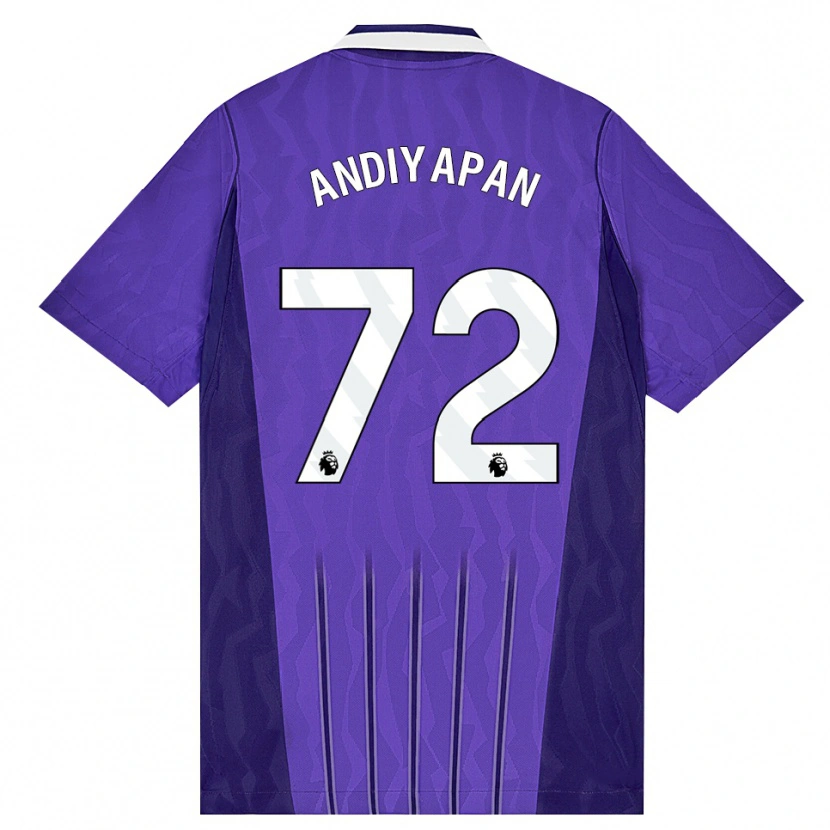 Danxen Mujer Camiseta William Andiyapan #72 Púrpura Blanco Equipación Tercera 2026/27 La Camisa
