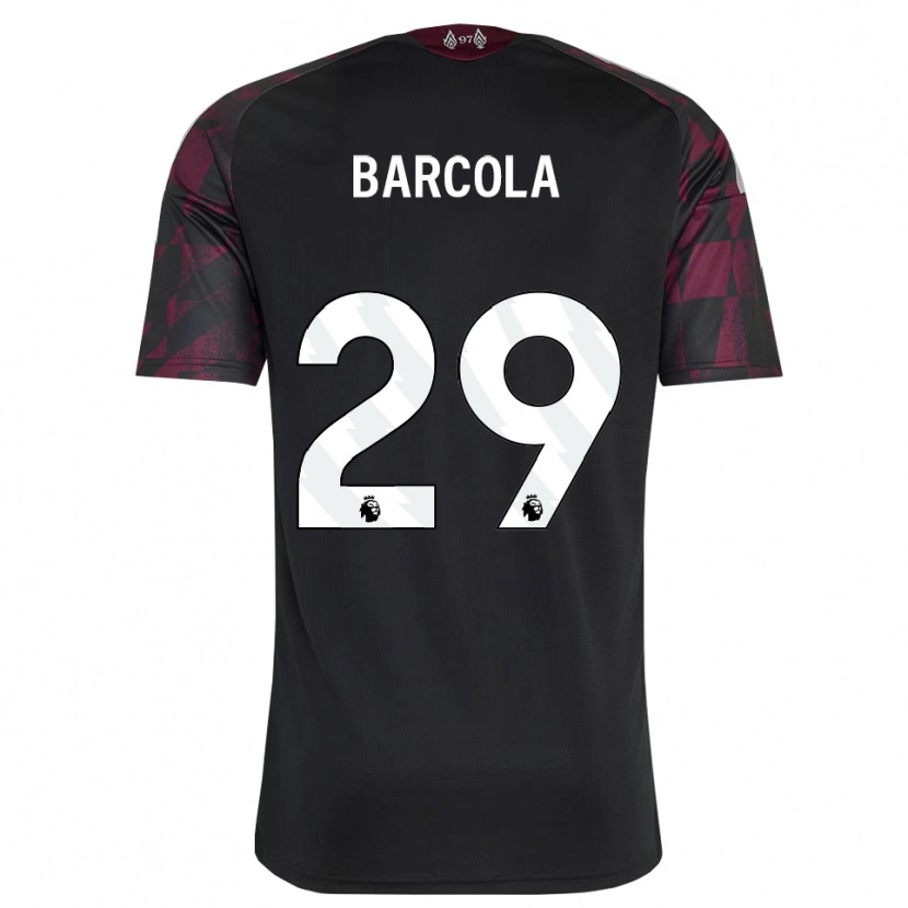 Danxen Mujer Camiseta Bradley Barcola #29 Negro Blanco Púrpura Equipación Tercera 2026/27 La Camisa