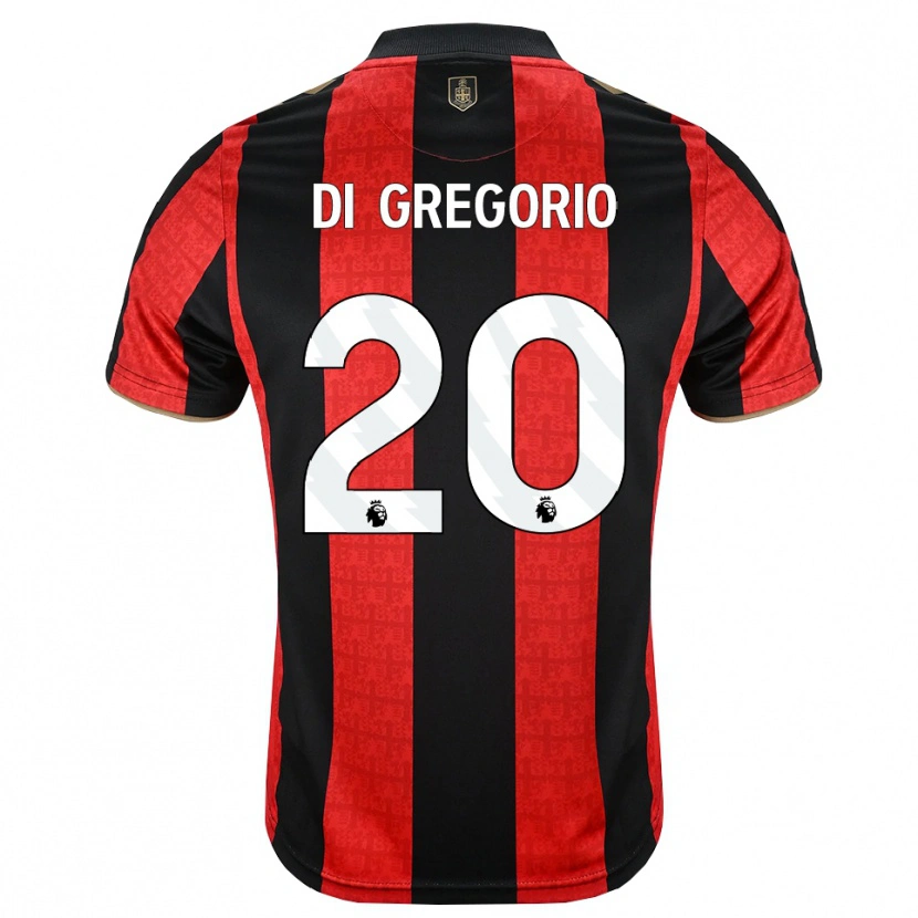 Danxen Mujer Camiseta Michele Di Gregorio #20 Goldenrod Rojo Negro 1ª Equipación 2026/27 La Camisa