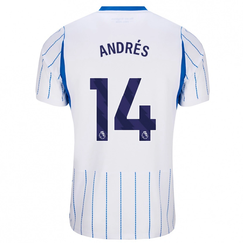 Danxen Mujer Camiseta Chema Andrés #14 Azuldodger Blanco 2ª Equipación 2026/27 La Camisa