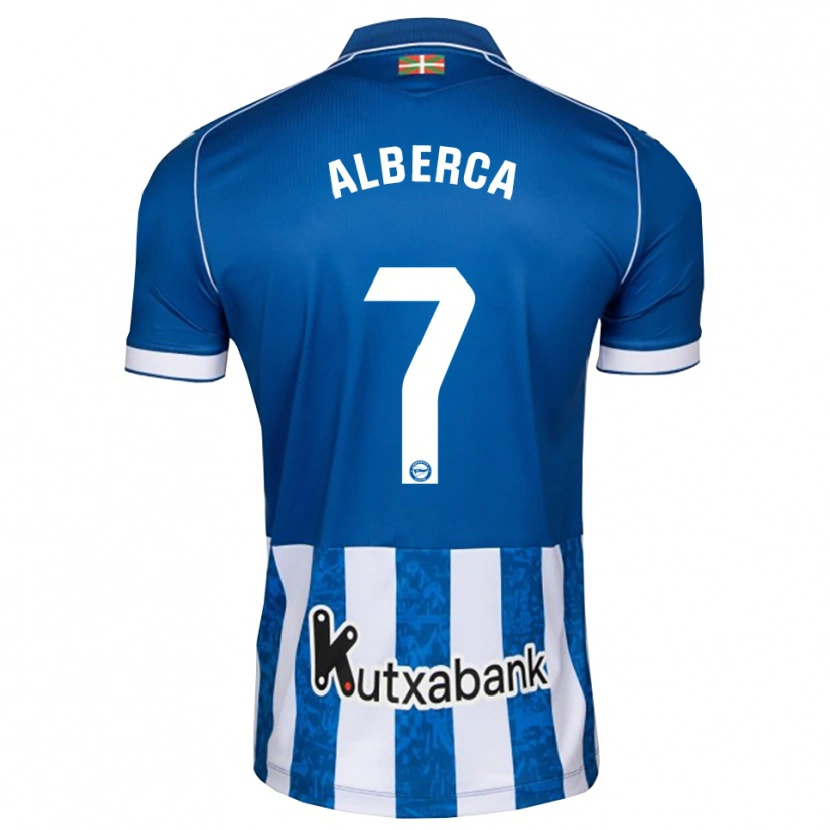 Danxen Niño Camiseta Iñaki Alberca #7 Azul Blanco Negro 1ª Equipación 2026/27 La Camisa
