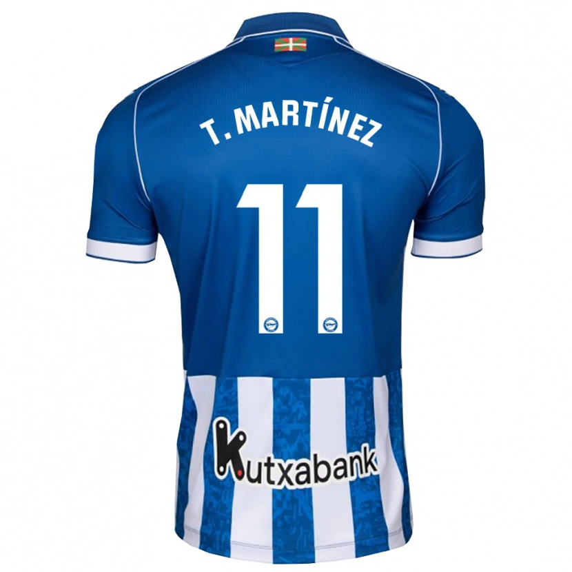 Danxen Niño Camiseta Toni Martínez #11 Azul Blanco Negro 1ª Equipación 2026/27 La Camisa