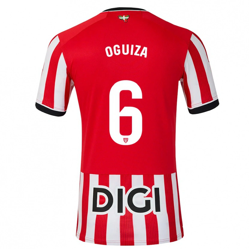 Danxen Niño Camiseta Irene Oguiza Martínez #6 Rojo Negro Blanco 1ª Equipación 2026/27 La Camisa