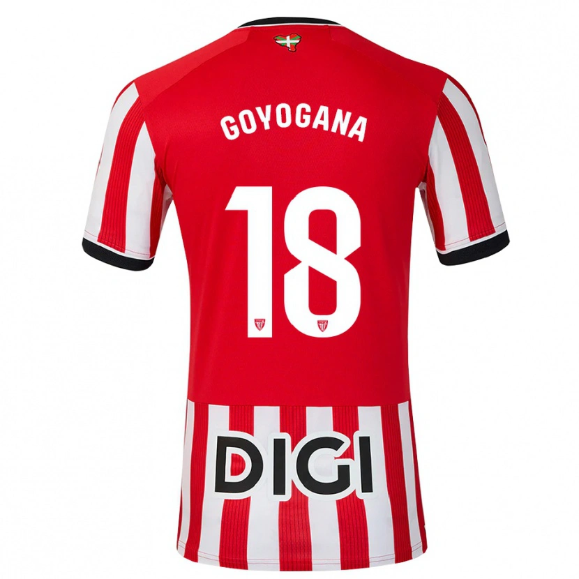 Danxen Niño Camiseta Unax Goyogana #18 Rojo Negro Blanco 1ª Equipación 2026/27 La Camisa