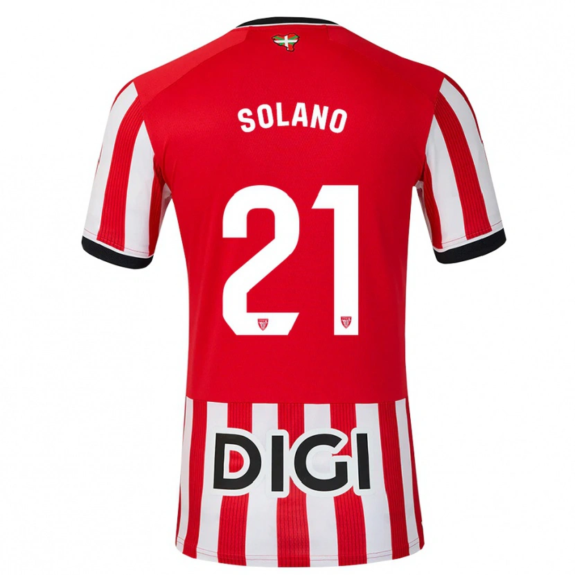 Danxen Niño Camiseta Bibiane Schulze-Solano #21 Rojo Negro Blanco 1ª Equipación 2026/27 La Camisa