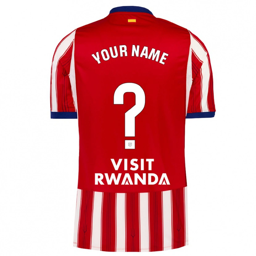 Danxen Niño Camiseta Su Nombre #0 Azul Real Rojo Blanco 1ª Equipación 2026/27 La Camisa
