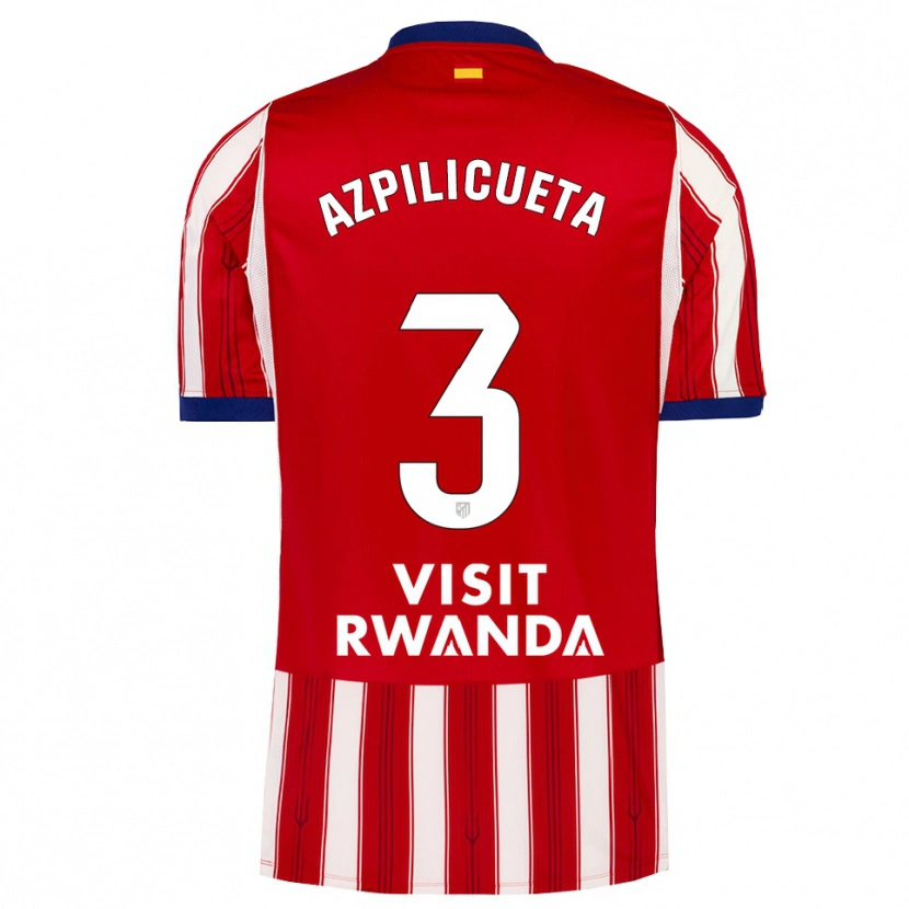 Danxen Niño Camiseta César Azpilicueta #3 Azul Real Rojo Blanco 1ª Equipación 2026/27 La Camisa