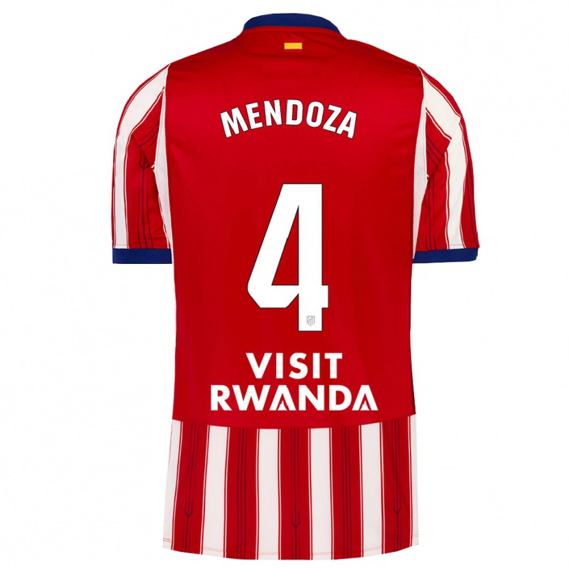 Danxen Niño Camiseta Rodrigo Mendoza #4 Azul Real Rojo Blanco 1ª Equipación 2026/27 La Camisa
