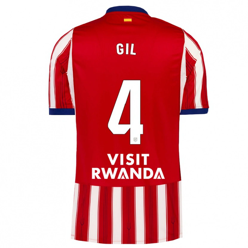 Danxen Niño Camiseta Miguel Gil #4 Azul Real Rojo Blanco 1ª Equipación 2026/27 La Camisa