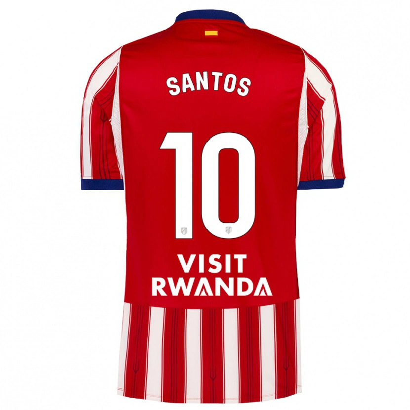 Danxen Niño Camiseta Leicy Santos #10 Azul Real Rojo Blanco 1ª Equipación 2026/27 La Camisa
