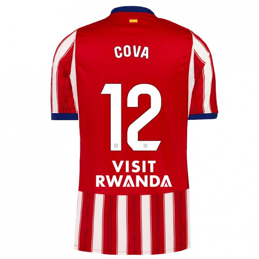 Danxen Niño Camiseta Adrian Cova #12 Azul Real Rojo Blanco 1ª Equipación 2026/27 La Camisa