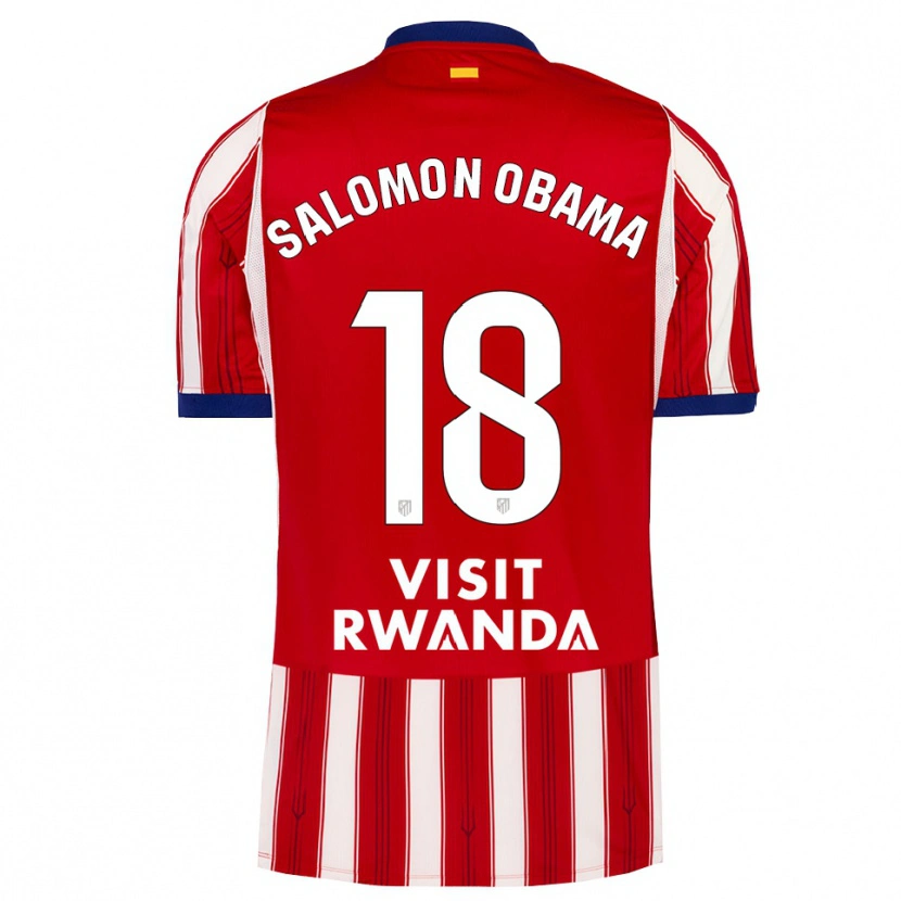 Danxen Niño Camiseta Salomon Obama #18 Azul Real Rojo Blanco 1ª Equipación 2026/27 La Camisa