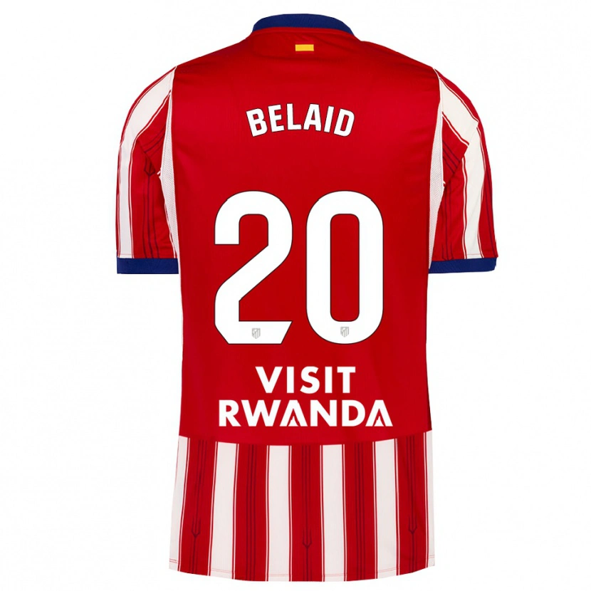 Danxen Niño Camiseta Rayane Belaid #20 Azul Real Rojo Blanco 1ª Equipación 2026/27 La Camisa